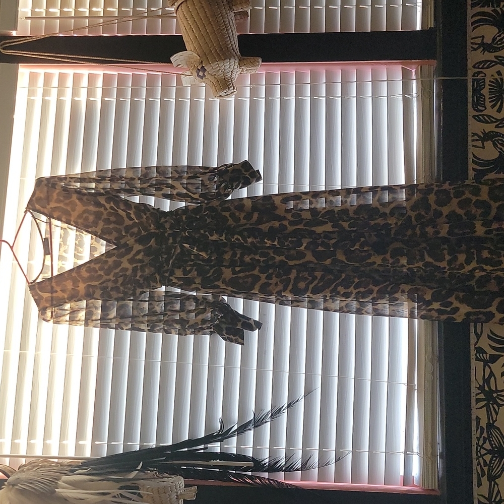 Leopard long maxi dress